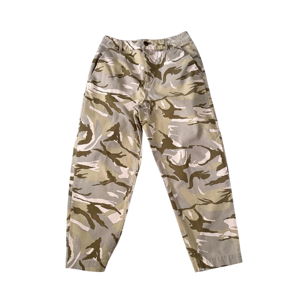 ASOS Design Cargo Pants Womens Size 6 Slouchy Cargo Brown Camo Curvy Fit Twill